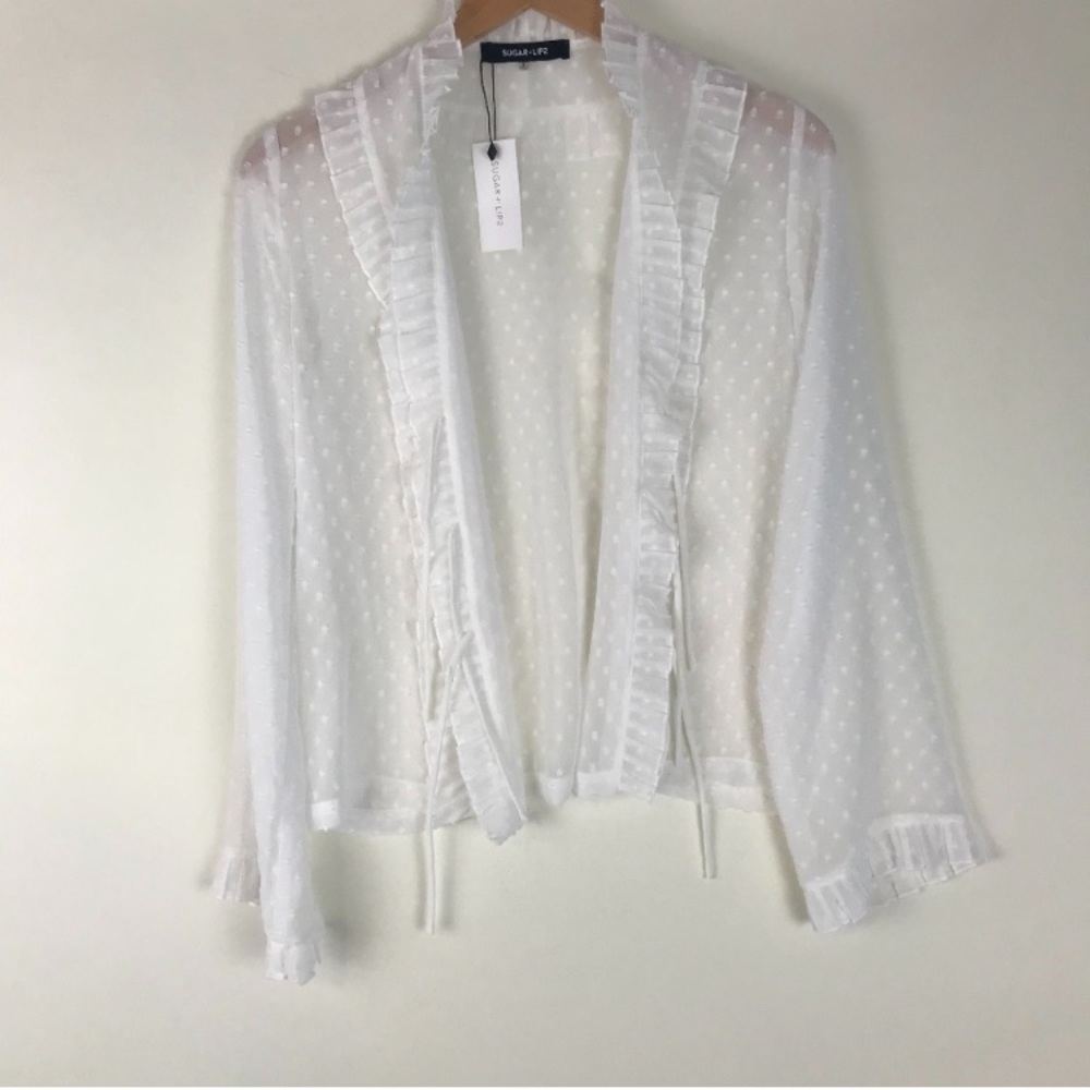 Sugar + lipz sheer blouse